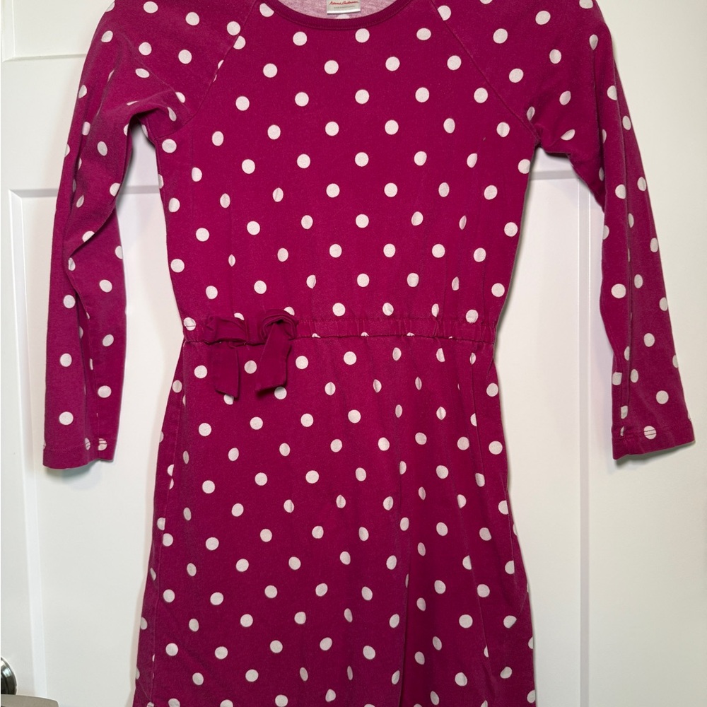 Hanna Andersson Polka Dot Play Dress Kids 130 cm / US 8 Pink White Dots